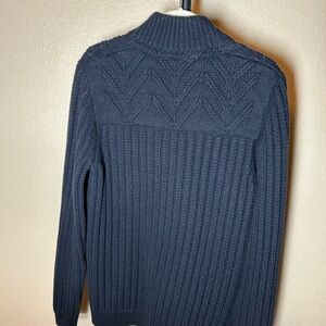Ted Baker Navy Textured Turtleneck Sweater